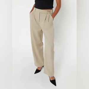 OAK + FORT Wide Leg Trousers with Button